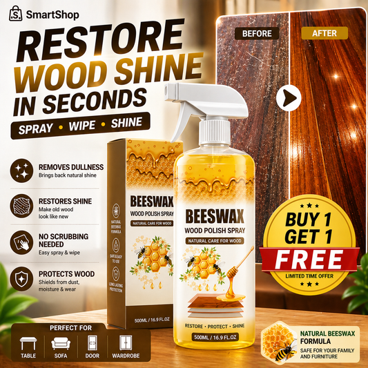 Beeswax Wood Polish Spray | Restore Shine , Protect Furniture | BUY 1 GET 1 FREE