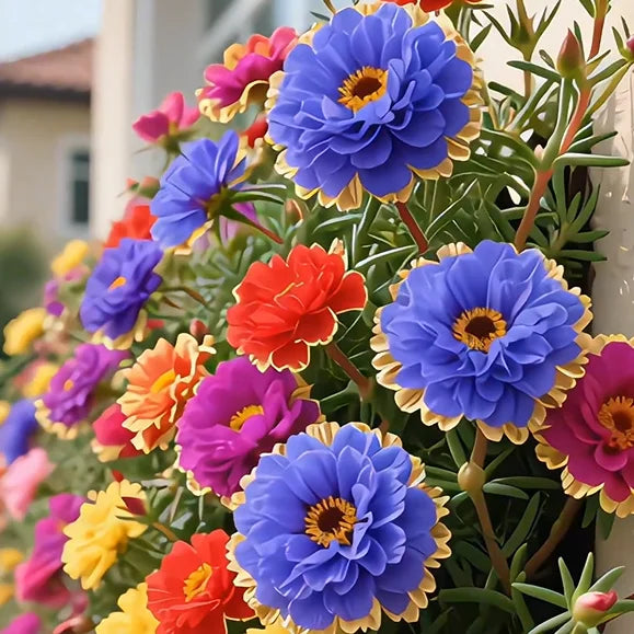 🌸 BUY 1 GET 1 FREE! 🌸Golden Lace Portulaca🌸✨ Brilliant Double Blooms for Effortless Summer Color