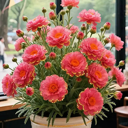 🌸 BUY 1 GET 1 FREE! 🌸Golden Lace Portulaca🌸✨ Brilliant Double Blooms for Effortless Summer Color
