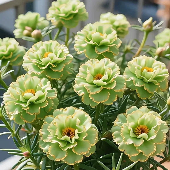 🌸 BUY 1 GET 1 FREE! 🌸Golden Lace Portulaca🌸✨ Brilliant Double Blooms for Effortless Summer Color