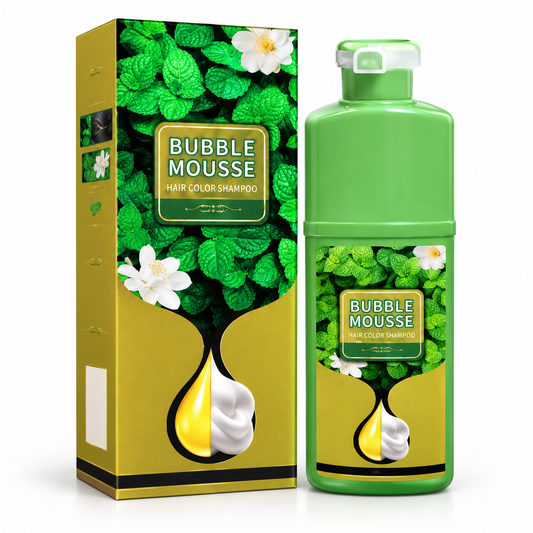 Natural Black foam hair dye pump bottle and box