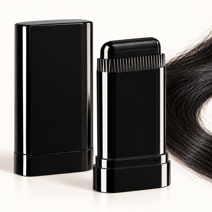 Detailed view of black hair colour comb stick