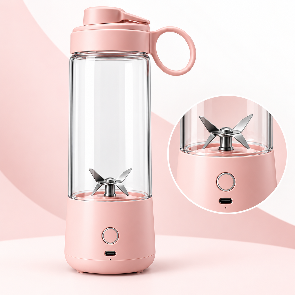 Blender bottle blade and one-touch control detail