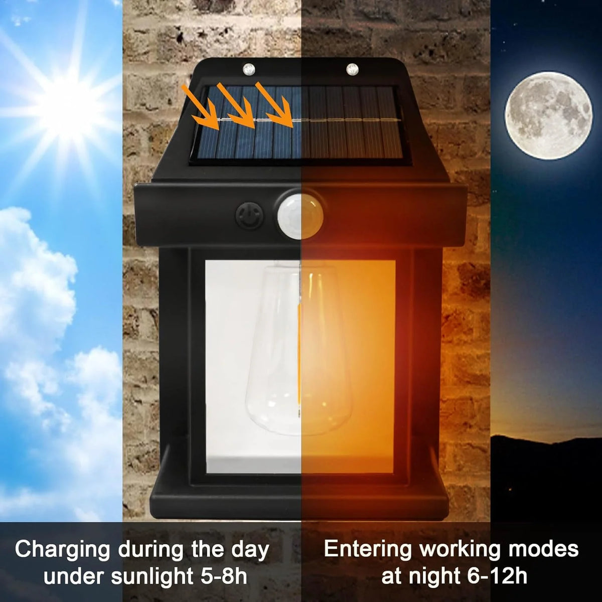 Solar wall lantern