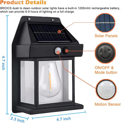 Solar wall lantern