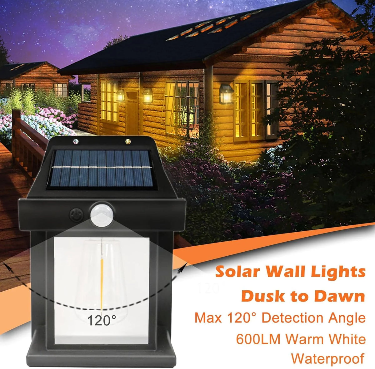 Solar wall lantern